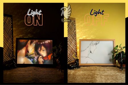 Eren And Mikasa Table Lamp