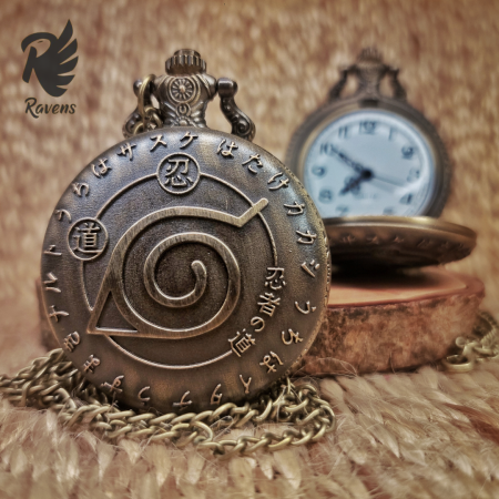 Naruto Leaf Logo Pocket Watch