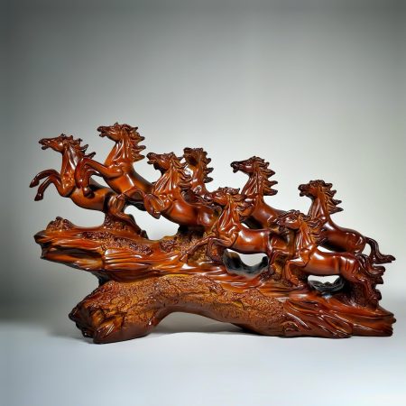 Majestic Running Horses Sculpture