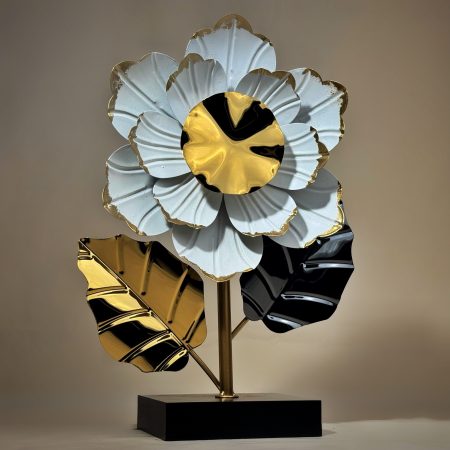 Metal Sunflower White