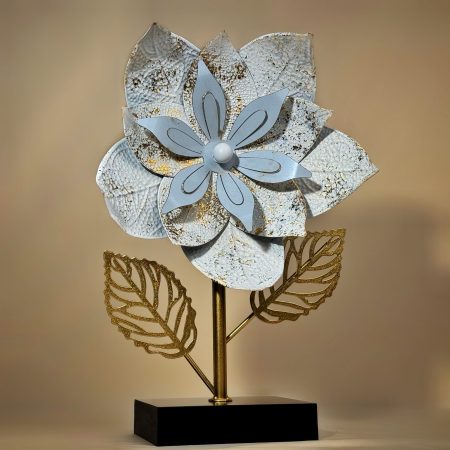 Metal Bloom Flower White