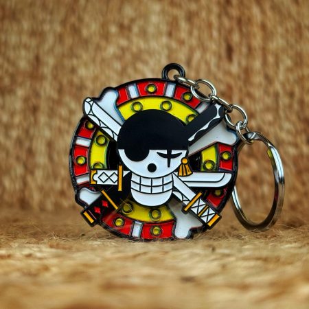 Zoro skull spinning keychain