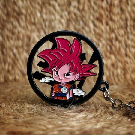 Goku ss red spinning keychain