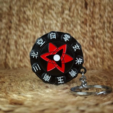Sasuke sharingan spinning keychain