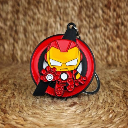 Iron man spinning keychain