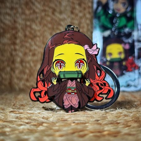 Nezuko metal keychain