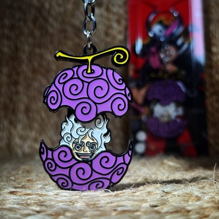 Luffy gear 5 in devil fruit split keychain