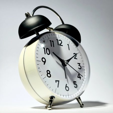 Classic Curved Alarm Clock (White)